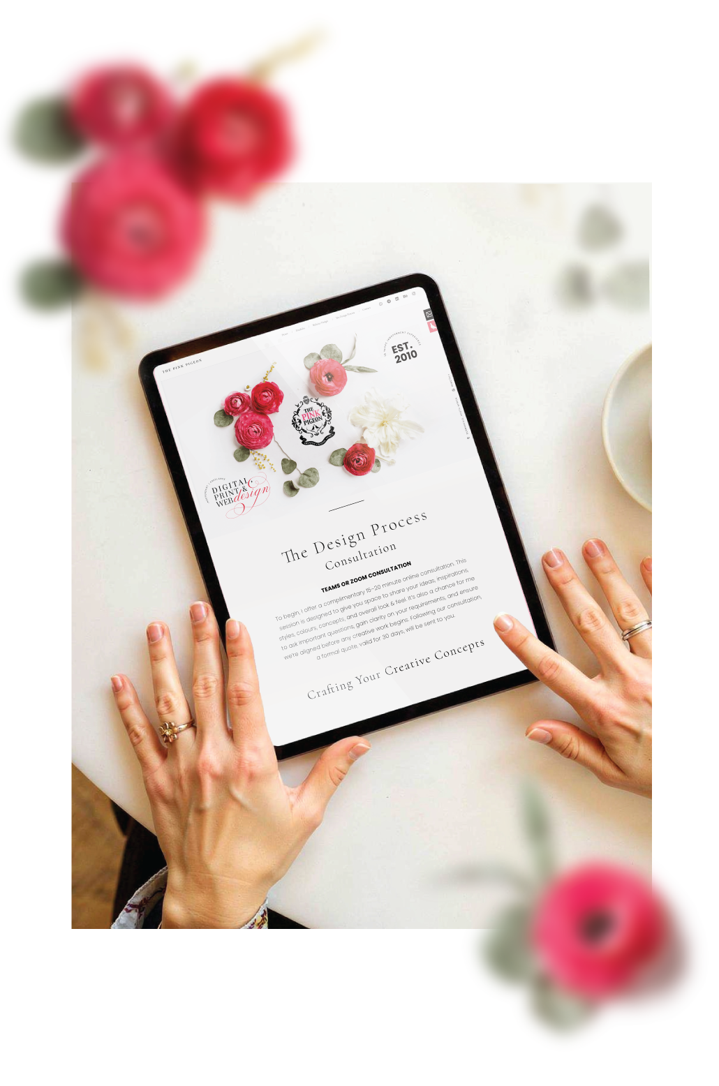Graphic design process representing structured and thoughtful design approach
